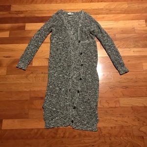long heather grey cardigan